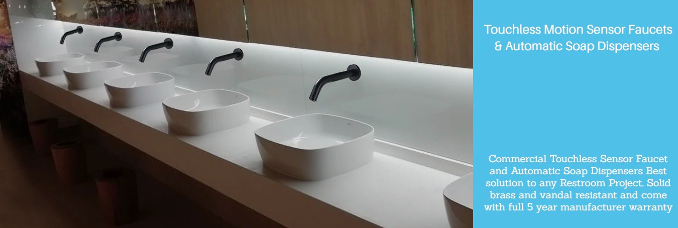 Black Sensor Wall Mount Faucets